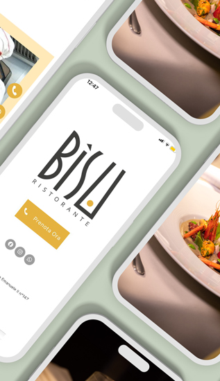Anteprima del sito web del ristorante bisu realizzato dall'agenzia di marketing e comunicazione Video Vision. Immagine illustrativa del lavoro svolto per il ristorante.