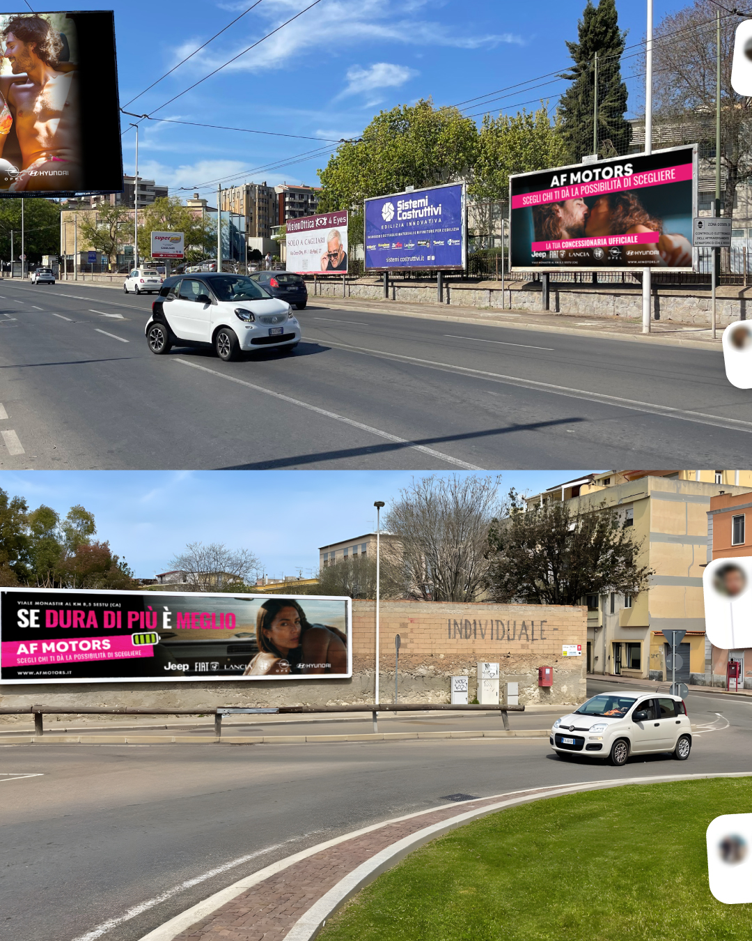 Cartellone Pubblicitario Campagna "Se Dura di Più è Meglio - AF Motors Concessionaria" - Video Vision